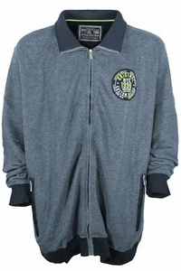 Kitaro Sweatjacke Sweat Shirt  Herren Langarm Dunkelblau Plusgröße - Bild 1 von 4