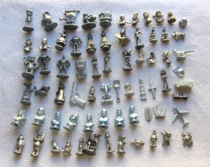 Lot of 70 Used Specialty Metal Game Pieces Spongebob Star Wars Simpsons  Etc GC - Picture 1 of 8