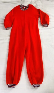 Vintage Jennifer Dale One Piece Fuzzy Pajamas Union Suit Loungewear Lounge 15 - Picture 1 of 9