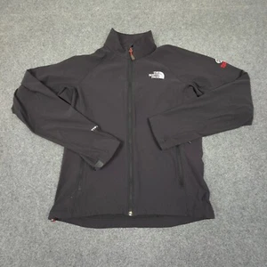 North Face Jacket Womens MEDIUM black windbreaker full zip softshell Size M - Picture 1 of 12