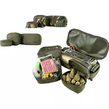 Speero Tackle Pouches Kit 3 x Carp Fishing DPM Green Bank Kit Military Spec Zip