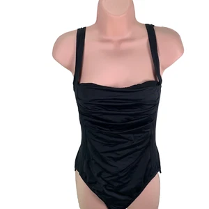 Anne Weyburn Tummy Toning Swimsuit, Size UK 14, Black, RRP £52 - Picture 1 of 14