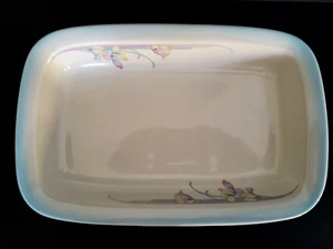 Noritake Rainbow End Stoneware Roaster Baking Dish Rectangle 8405 Japan 14X9X2 - Picture 1 of 4