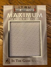 2015-16 ITG Used Maximum Memorabilia #MM-MAF Marc-André Fleury 19/45