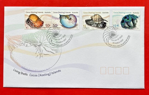 2007 Cocos Keeling Islands Living Shells FDC First Day Cover Cover