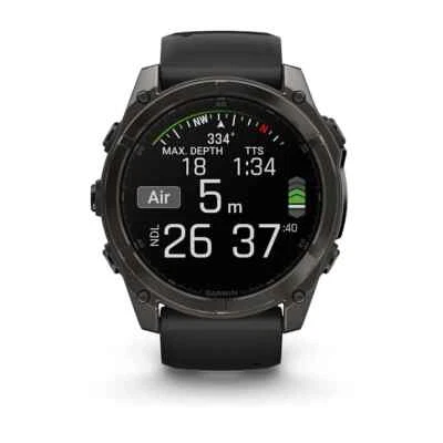 Garmin Fenix 8 AMOLED 51mm Sapphire Carbon Gray DLC Titanium Black Strap ByFedEx - Image 1 of 4