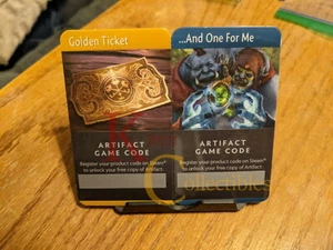 Unused Golden Ticket for Artifact - Rare Item From Dota History - Picture 1 of 2
