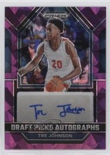 2023-24 Panini Prizm Draft Picks Purple Ice Auto 98/99 Tre Johnson #DPA-TRE