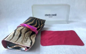 Roberto Cavalli Brillenetui Fancy Animal Print Pink Medium Klettverschluss - Bild 1 von 2