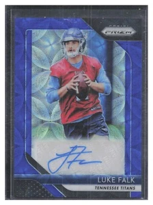 Luke Falk 2018 Panini Prizm Blue Scope Rookie Auto Tennessee Titans SP /99 RC - Bild 1 von 2