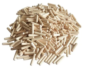 ✅ Tacos estriados tacos de madera pasadores de madera ⌀8 x [30-60] mm haya cantidad: 1 kg - Imagen 1 de 7