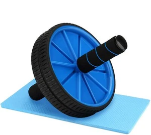 Ruota allenamento muscoli addominali con maniglie imbottite AB wheel palestra - Foto 1 di 6