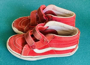 Vans Old Skool Kids Size 13.5 MidTops Color Red Gently Worn Still Good Condition - Picture 1 of 4