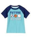  T-Shirt Gymboree Monstro-politan blau Future All Star Top Jungen 2T Twin NEU Neu mit Etikett