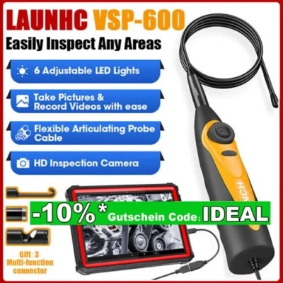 LAUNCH VSP-600 Endoscope Inspektionkamera 5.5mm 360° IP67 KFZ Endoskop für X431