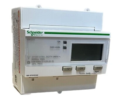 Schneider A9MEM3210 Acti 9 iEM3210 LCD Digital Power kWh Three Phase 3P Meter - Image 1 of 3