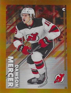 2022-23 Topps Chrome hockey stickers 298 Dawson Mercer GOLD 1/50 New Jersey - Picture 1 of 2