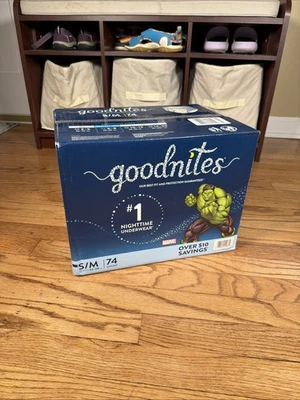 Ropa interior GoodNites para dormir para niños Marvel S/M 43-68 lb pañales Marvel 74 unidades Foto 1 de 4