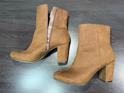 Christian Siriano Mujer Molly Marrón Imitación Gamuza Botines Talla 11 Medianos Foto 1 de 4