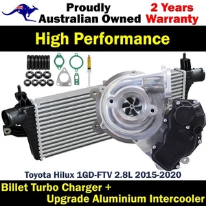 Upgrade Billet Turbo Charger With 50mm Intercooler For Toyota Hilux 1GD-FTV 2.8L - Picture 1 of 11
