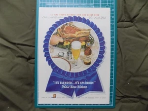 1946 DRUCKANZEIGE PABST BLAUES BAND BIER ESSEN DANNY KAYE - Bild 1 von 1