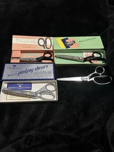 Forbici vintage WISS Pinking con scatola originale lotto di 4 forbici ✂️ USA - JAPAN - Foto 1 di 6