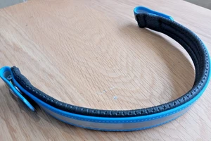 Clip on Padded Synthetic Biothane Browband in Matt Electric Blue Cob/Arab - Picture 1 of 2