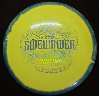 Innova Halo Star Sidewinder 173.5g - Electric Lime w/ Teal Rim - Distance Driver - Image 1 of 4