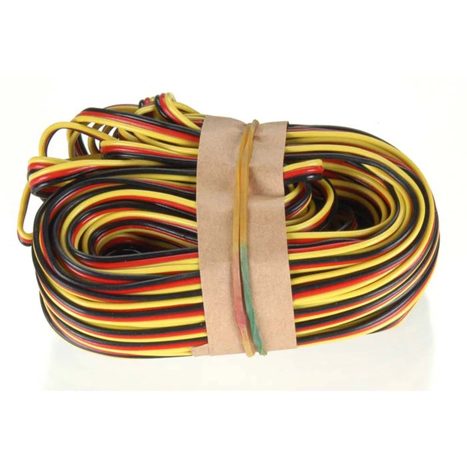 Hitec RCD Inc. 50' 3-Color Heavy Gauge Servo Wire HRC54804 Switches Servo wires - Image 1 of 1