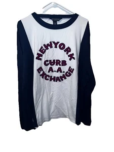 J Peterman New York Curb A.A. Exchange Baseball Style Long Sleeve Shirt Seinfeld - Picture 1 of 3