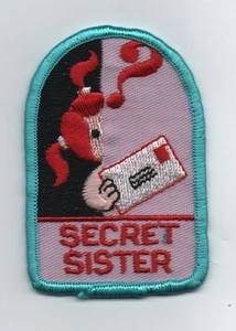 Secret Sister Patch, Girl with Mail, Girl Scouts of America, Used - Picture 1 of 1