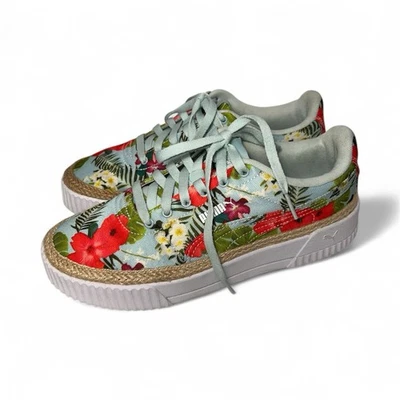 Puma Carina Alpargata Plataforma Tropical Flores Zapatos Mujer Talla 9.5 Foto 1 de 4