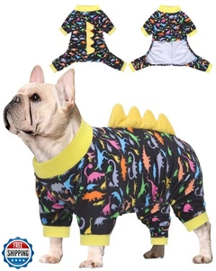 CuteBone Dinosaur Costume Dog Pajamas, Stretchy Spandex Crystal Velvet Sleepw - Picture 1 of 5