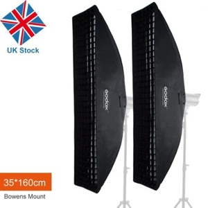 UK 2x Godox 35x160cm Honeycomb Grid Softbox Bowens Mount f Wedding Studio Photo - Picture 1 of 11
