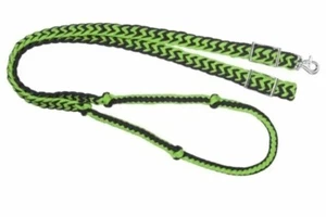 Geknüpfte Kordel Nylon Seil Zügel-Neongrün/schwarz robust-1 - Bild 1 von 1