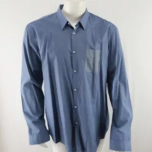 Camisa con botones Hugo Boss para hombre calce ajustado 2XL azul - Imagen 1 de 12
