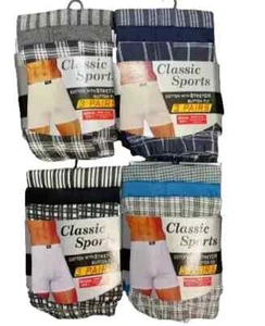 3,6,12 Men Plain Boxer Underwear Classic Cotton Rich Boxers Shorts UK - Picture 1 of 7