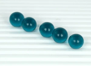 80 kt +/5 Stck. Runde Laborgefertigte Blaue Apatit Edelstein Kugel Lot Sonderangebote - Bild 1 von 6
