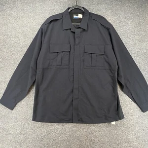 Blauer Shirt Mens XL Tall Dark Navy Full Zip BDU TACTICAL Workwear Uniform 8730 - Picture 1 of 13