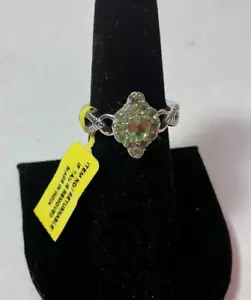 Peridot Gemstone 925 Sterling Silver Ring Size 7 Made In India - Picture 1 of 5