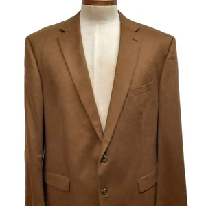 NEW Neiman Marcus 48 Long Cashmere Golden Brown Blazer Jacket Mens Sport Coat - Picture 1 of 9