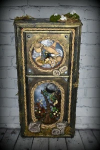 Cottage Clock Core Witch Fantasy Forest Nature Moon Whimsical Krazed Dezigns - Picture 1 of 10