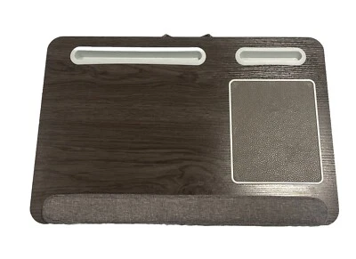 Laptop Lap Desk Home Office with Cushion, Mouse Pad, and Phone Holder 22x15 Inch - Image 1 of 4