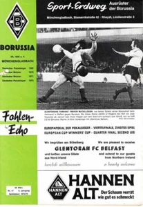 Fussball-Programmheft   73/74    EC   B. Mönchengladbach - Glentoran Belfast - Zdjęcie 1 z 1