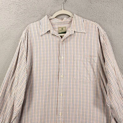Camisa Beretta Para Hombre Talla 2XL Rejilla Cuadros Abotonada Manga Larga Blanco Azul Marrón Foto 1 de 4