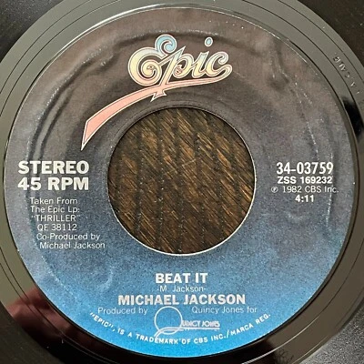 MICHAEL JACKSON - Beat It 45 7" EP 1983 Quincy Jones Prince Diana Ross Madonna 5 Foto 1 de 4