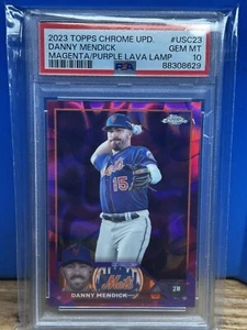 2023 Topps Chrome Magenta Purple Lava Lamp Danny Mendick PSA 10 - Picture 1 of 2