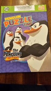 Penguins of Madagascar Puzzle Time LeapReader Tag Book Hardcover Interactive - Picture 1 of 2