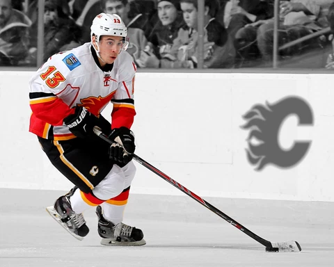 Calgary Flames JOHNNY GAUDREAU Glossy 8x10 Photo Spotlight Print Hockey Poster Cover