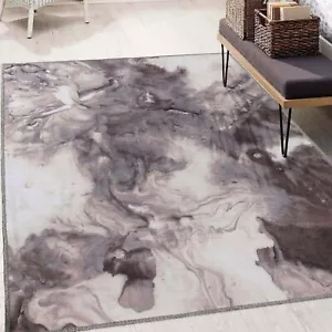 Yuma Abstract Marble Polyester Washable Indoor Area Rug or Runner Rug - Picture 1 of 24